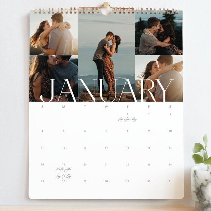 1 Personalized Photo Calendar Canvas Print
